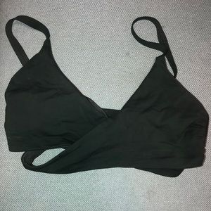 Lululemon size 2 bathing suit top/bra army green